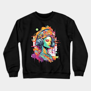 Cyberpunk girl Crewneck Sweatshirt